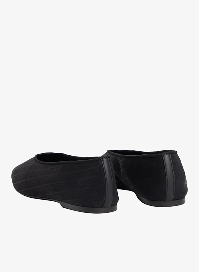 Calvin Klein Triple Black Mono Emblem Mesh Ballerinas for Women | Best Price UAE